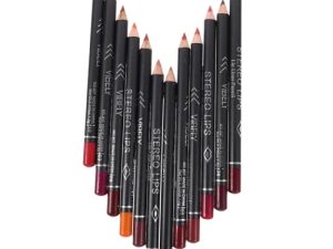 HONITANO 12 Piezas Delineador de labios de PALO NEGRO lápiz delineador de labios labio mate bolígrafo de maquillaje makeup pen perfilador labios suministros de maquillaje lapiz labial