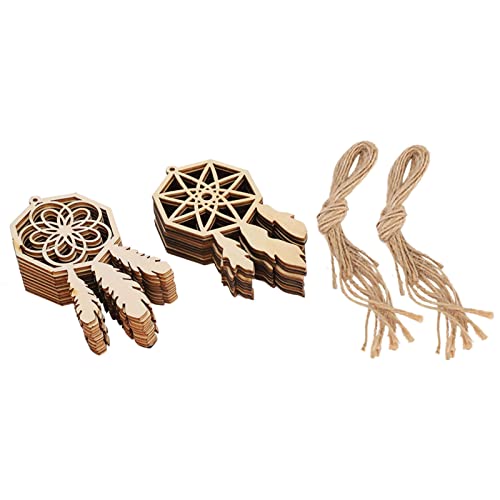 Tbest LS Wood Holiday Wood en Decoraciones Ornnts de Madera Establecidas para par Chriats
