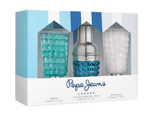 Pepe Jeans Life Is Now For Him Estuche Regalo Perfumes Hombre Pack de 3 Piezas Eau de Toilette 30ml, After Shave 50ml y Shower Gel 50ml Set Fragancia Aromática y Amaderada