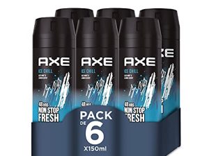Axe Desodorante en Aerosol para Hombre Bodyspray Ice Chill 150ml – Pack de 6