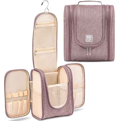 BOACAY Neceser para Mujer y Hombre, Bolsa de Aseo Colgante, Bolso de Baño para Viaje, Organizador de Maquillaje, Kit para Cosméticos, Accesorios