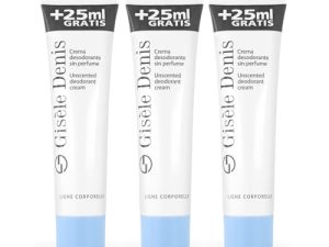 GISÈLE DENIS – Desodorante en Crema sin Perfume, 3×100 ml, Unisex, Triple Efecto, sin Alcohol, Regula Transpiración, Evita Mal Olor, Hidrata y Protege la Piel, Fórmula Vegana