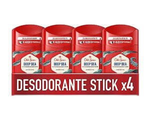 PACK X4 Old Spice Deep Sea Desodorante en Barra para Hombres, 50 ml