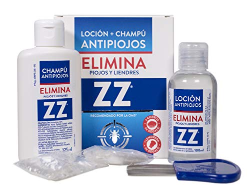 ZZ | Tratamiento Completo contra Piojos | Champú y Loción | Incluye Liendrera | Con permetrina | Seguro desde 3 Años | Loción 100 ml y Champú 125 ml
