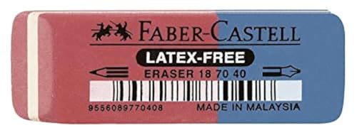 Faber-Castell 187040 – Goma de borrar de látex Free, de tinta/plomo, 7070 – 40