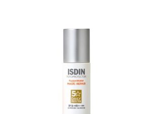 ISDIN – Foto Protector Magic Repair Fusion Water SPF 50 – Protector solar facial de fase acuosa, triple acción anti-fotoenvejecimiento, 50 ml
