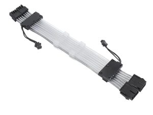 Tira de Luz RGB para PC, Cable de Fuente de Alimentación de Placa Base ARGB, Diseño de Doble Cabezal 8P, Cable de Extensión RGB Direccionable para Caja de Computadora, Fuente de