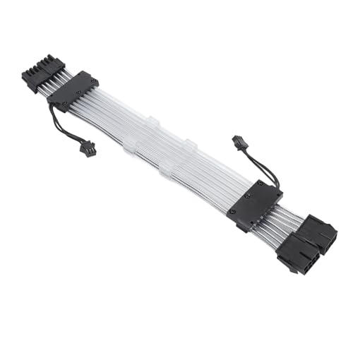 Tira de Luz RGB para PC, Cable de Fuente de Alimentación de Placa Base ARGB, Diseño de Doble Cabezal 8P, Cable de Extensión RGB Direccionable para Caja de Computadora, Fuente de