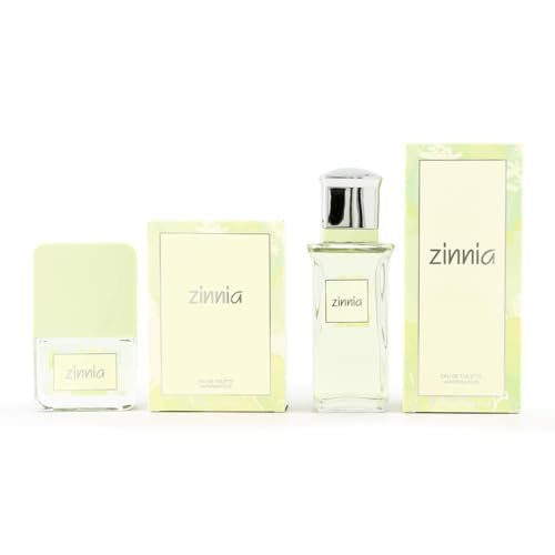 ZINNIA - Original, Colonia Mujer, Promoción 100 ml + 30 ml, Pack 2 Productos, Perfume Formato Spray, Eau de Toilette Femenina, Aroma Cítrico y Floral, Fragancia Fresca de Larga Duración