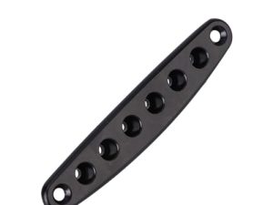 Férulas de montaje para guitarra, virola para cuerdas de guitarra a través del cuerpo, casquillo para cuerdas de guitarra a través de placa Piezas de guitarra Accesorios de (Negro)