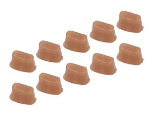 Ladrillo de Caucho, Buena Elasticidad Resistencia Al Desgaste 10 Piezas Herramientas de Reparación de Bloques de Flauta Reemplazo Fácil Marrón para Reparación de Instrumentos Orquestales(pequeña)