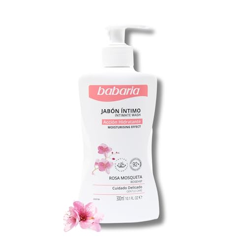 Babaria - Gel Intimo Rosa Mosqueta y Ácido Láctico | Jabon Intimo Mujer | Gel Intimo Acción Hidratante | Jabón Intimo Mujer | Respetuoso con PH Intimo