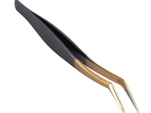 Pinzas para Pestañas Pinzas para Pestañas de Punta Curva de Acero Inoxidable con Agarre Cómodo para Salones Profesionales, Uso Doméstico o Escenas de Moda