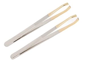 Pinzas de Cejas de Acero Inoxidable, Pinzas de Precisión, Herramientas de Belleza con Anti Estática Anti Estágnética para la Depilación Facial con Forma de Cejas