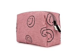Fycyko Bolsa de maquillaje de viaje, bolsa de aseo impermeable, bolsa de aseo de gran capacidad, portátil, de piel sintética, resistente al agua, organizador de maquillaje para mujeres y niñas, Rosa –