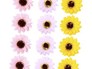 NIYANGLE 12 Piezas Caja de de la cabeza flor de jabón girasol decorativo jabón de girasol jabones perfumados de flores flor perfumada floral de cumpleaños