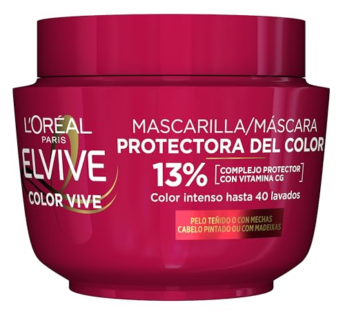 L'Oreal Paris Elvive Color Vive Mascarilla, 310ml, El embalaje puede variar