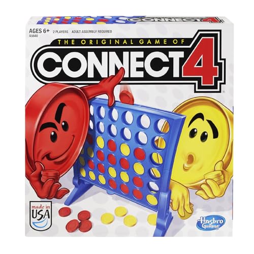 Hasbro Gaming- 4 gewinnt Kompakt Juego de Tablero, Versión Alemana (Hasbro Spain B1000100)