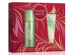 Elizabeth Arden – Set de Regalo Green Tea: Perfume Green Tea 100ml + Crema Hidratante Corporal Honey Drops 100ml, Cofre para Mujer