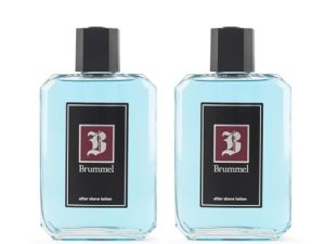 BRUMMEL – Clásica, After Shave Hombre, Pack de 2 x 250 ml, Bálsamo Brummel para el Cuidado de la Piel, Perfumado, Masculino, Elegante, Sofisticado, Aroma Cítrico Especiado, Fragancia de Larga Duración