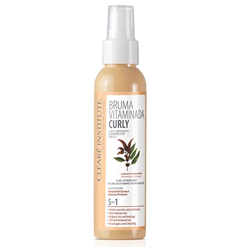 Clearé Institute - Bruma Vitaminada Curly | Activador de Rizos Definidos | Spray de Peinado Anti Frizz e Hidratante | Método Curly Hair | Pelo Brillante y con Volumen | 97% Ingredientes Naturales