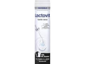 Lactovit – Desodorante Extra Eficaz Invisible Anti- Manchas, 0% Alcohol, Anti-irritaciones Y 72h De Eficacia, Desodorante Spray Invisible con Protein Calcium- 200 Mililitros