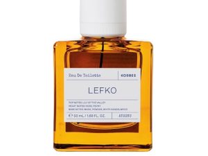 KORRES LEFKO Eau de Toilette para hombre y mujer, fragancia unisex, floral, pudrid, libre de ftalatos, parabenos, nitromusks y PCM, vegana, 50 ml