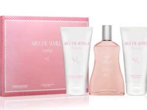 Aire de Sevilla Set de Belleza Edición Bella – Crema Hidratante Corporal, Eau de Toilette, Gel Exfoliante