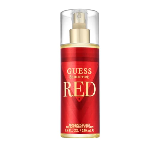 GUESS Seductive Red, Bruma Perfumada para Mujer, Fragancia Gourmand, Cereza, Vainilla, Pimienta Rosa, Aroma Sensual, 250 ml