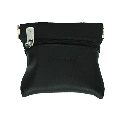 MADE IN SPAIN S173 MONEDERO DE PIEL MUJER BOLSOS-CARTERAS NEGRO 1