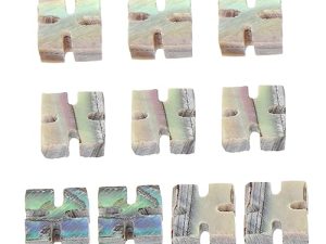 CORHAD 10 Piezas De Puntos De Concha De Abulón Genuinos Para Encuadernación De Guitarra Materiales De Incrustación Para Guitarra Clásica Acústica