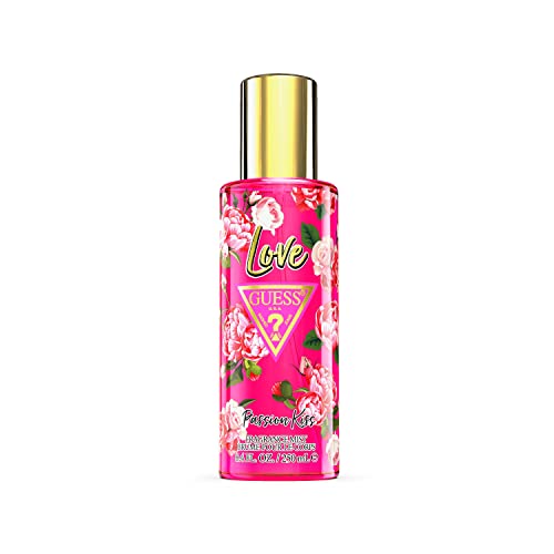 GUESS Love Passion Kiss, Bruma Corporal para Mujer, Fragancia Floral y Cítrica con Jazmín y Vainilla, Aroma Sensual y Fresco, 250 ml