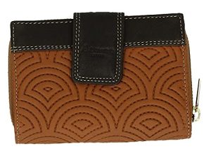 MADE IN SPAIN S739 CARTERA ABANICO MUJER BOLSOS-CARTERAS CUERO 1