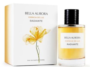 BELLA AURORA – Perfume Radiante 100 ml, Esencia de Luz, Fragancia Floral con Punto Dulce, Exótica e Intensa, Colonia Femenina y Elegante, para Mujer Atractiva, Sensual y Actual
