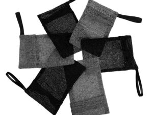 HAPINARY Bolsitas Para Jabón Sólido 3 Pcs Negras y 3 Pcs Grises Para Lavado Facial y Corporal