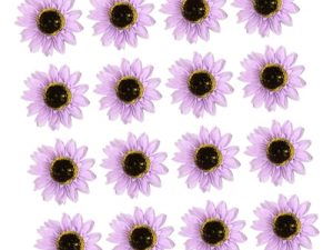 PACKOVE 50 Piezas Flor De Jabón De Girasol Cabezas De Flores Artificiales Cabezas De Flores De Fiesta Artesanía De Flores Decoración De Cabeza De Girasol Falso Decoracion Floral Púrpura