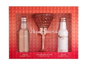 Pepe Jeans Life Is Now For Her Estuche Regalo Perfumes de Mujer Pack de 3 Piezas Eau de Parfum 30ml, Body Lotion 50ml y Shower Gel 50ml Set Fragancia Floral y Oriental