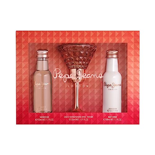 Pepe Jeans Life Is Now For Her Estuche Regalo Perfumes de Mujer Pack de 3 Piezas Eau de Parfum 30ml, Body Lotion 50ml y Shower Gel 50ml Set Fragancia Floral y Oriental