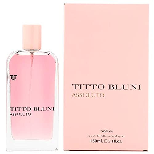 TITTO BLUNI - Assoluto Donna 150 ml, Colonia Mujer, Perfume Formato Spray, Eau de Toilette Natural y Femenina, Aroma Floral Afrutado, Fragancia Fresca y de Larga Duración