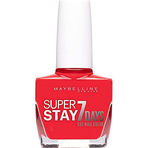 Maybelline New York Superstay 7 Días, Esmalte de Uñas Efecto Gel, Tono 490 Hot Salsa