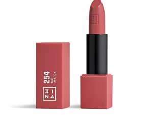 3INA MAKEUP – The Lipstick 254 – Rosa nude Oscura – Barra de Labios Cremosa Mate con Vitamina E y Manteca de Karité Alta Pigmentación con Olor a Vainilla – Vegan – Cruelty Free