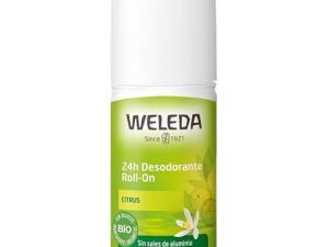 Weleda – Desodorante Roll-On de Citrus, Neutraliza y Previene los Olores Corporales Desagradables, 24h de Protección, Unisex, 100% Natural, Sin Sales de Aluminio, con Aroma Cítrico, Vegano – 50 ml