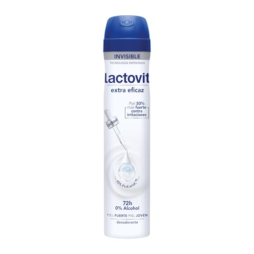 Lactovit - Desodorante Extra Eficaz con Microcápsulas Protect, 0% Alcohol, Anti-irritaciones y Eficacia 72H, El ambalaje puede variar