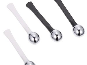 Beaupretty 4 Uds Palo De Cucharas De Metal Aplicador Masajeador Crema Para Ojos Varilla Masajeadora Varilla De Masaje Palo De Masaje Facial Palitos De Crema Para Ojos