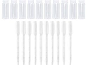 DINHEAROM 40Piezas Botellas de Spray de Plástico Transparente Recipientes Recargables Goteros para Perfumes y Limpiadores Viaje y
