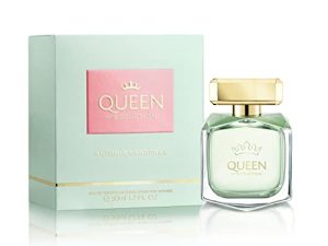 BANDERAS Perfumes, Queen of Seduction, Eau de Toilette para Mujer, Larga duración, Fragancia fresca, romántica y con encanto, Notas florales y marinas, Optimo para uso diario, 50 ml
