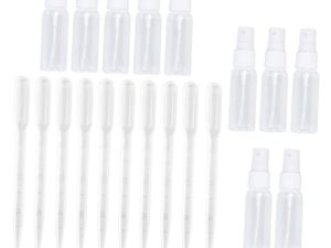 WOONEKY 40Piezas Spray Vacías Recargables Transparente con Atomizadores Cosmético