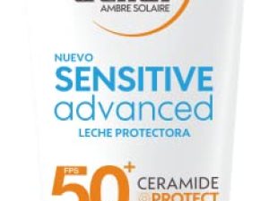 Garnier Delial Sensitive Advanced Crema Solar Muy Alta Protección FPS 50+. Tecnología Netlock. Para pieles claras, sensibles e intolerantes al sol. Muy resistente al agua. 175 ml