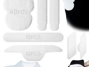 VINEST 60 almohadillas autoadhesivas para axilas, suaves, para mujeres y hombres, para hombre, antisudor, absorbentes de sudor para axilas, almohadillas desechables para axilas, borde de sombrero,