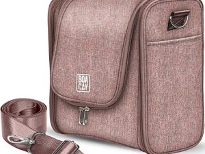 BOACAY Neceser Grande para Mujer y Hombre, Bolsa de Aseo Colgante, Bolso Baño y Viaje, Organizador de Maquillaje, Kit para Cosméticos, Accesorios (X-Large) Coffee with Milk Brown